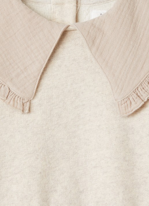 Play Up Sweater met kraag - detail creme