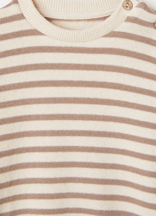 Play Up Sweater met streepprint - detail multicolor