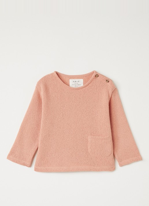 Play Up Sweater van jersey - voorkant 2 abrikoos