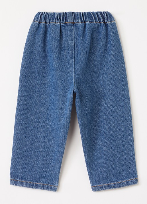 Play Up Tapered jeans met medium wassing - voorkant 3 indigo
