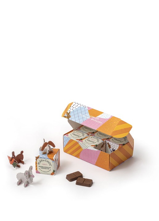 PLAYin CHOC ToyChoc Giftset Surprises Konijntjes chocolade met surprise - set van 6 - voorkant undefined