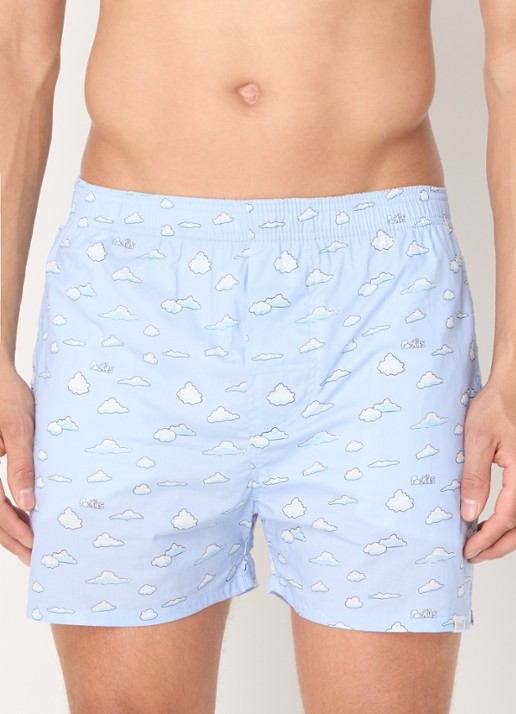 Pockies Blue Clouds boxershort met steekzakken