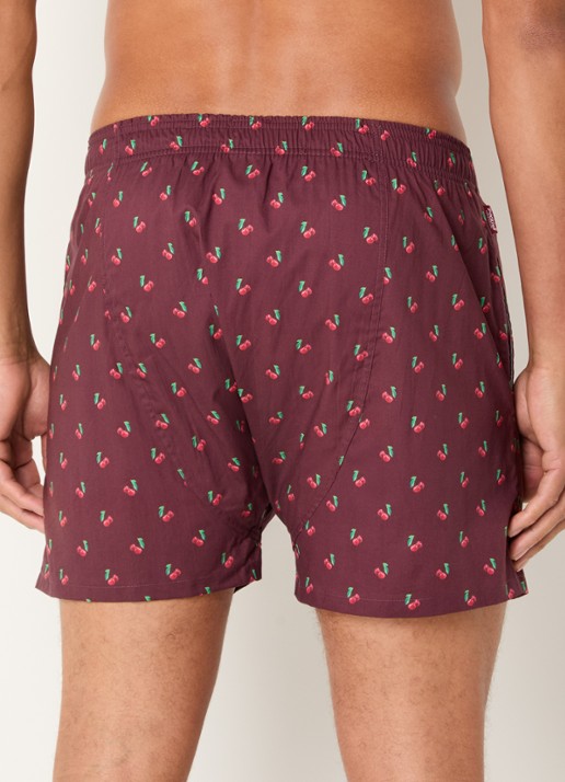 Pockies Boxershort met print - achterkant 2 donkerrood