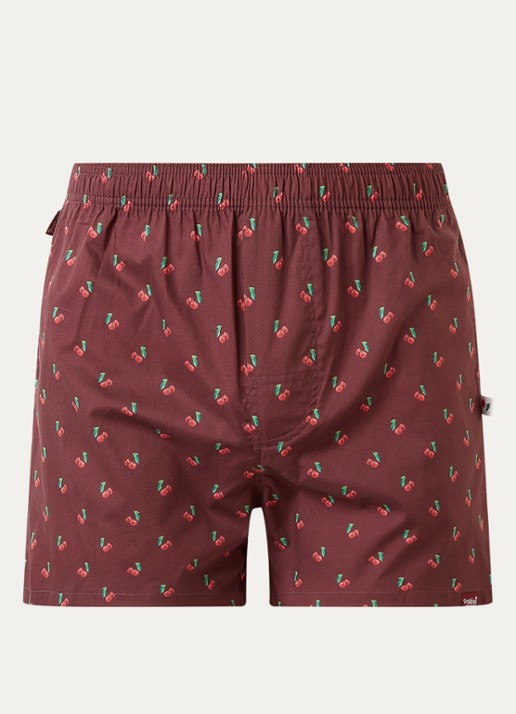 Pockies Boxershort met print - voorkant 3 donkerrood
