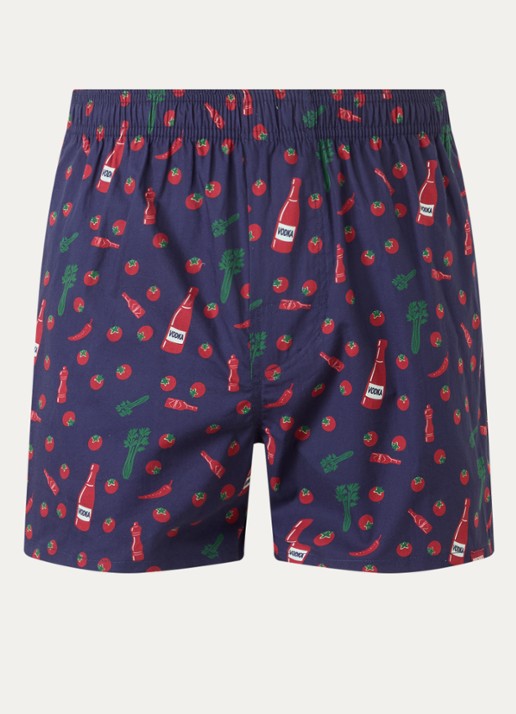 Pockies Boxershort met print - voorkant donkerblauw