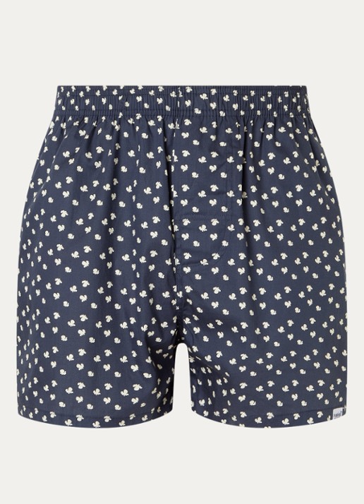 Pockies Boxershort van  katoen met print - voorkant 3 donkerblauw
