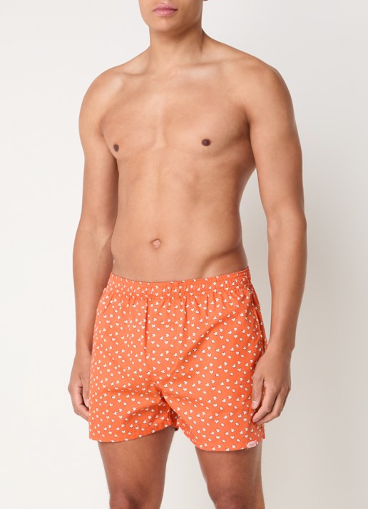 Pockies Boxershort van  katoen met print - voorkant 4 orange