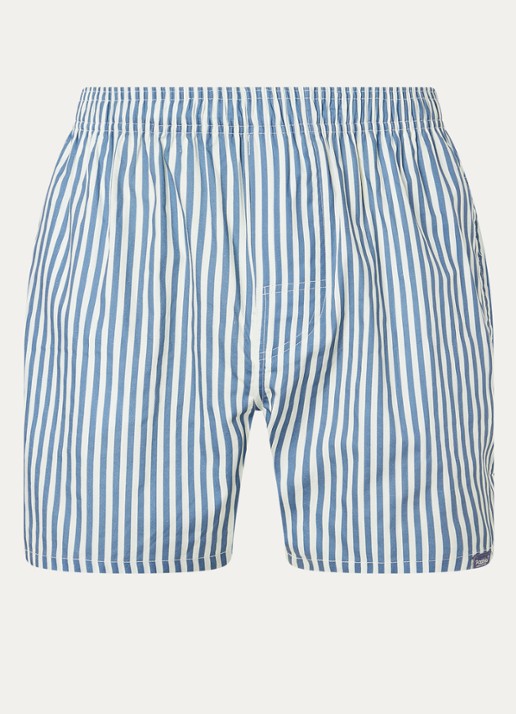 Pockies Boxershort van  katoen met steekzakken - voorkant 3 blauw