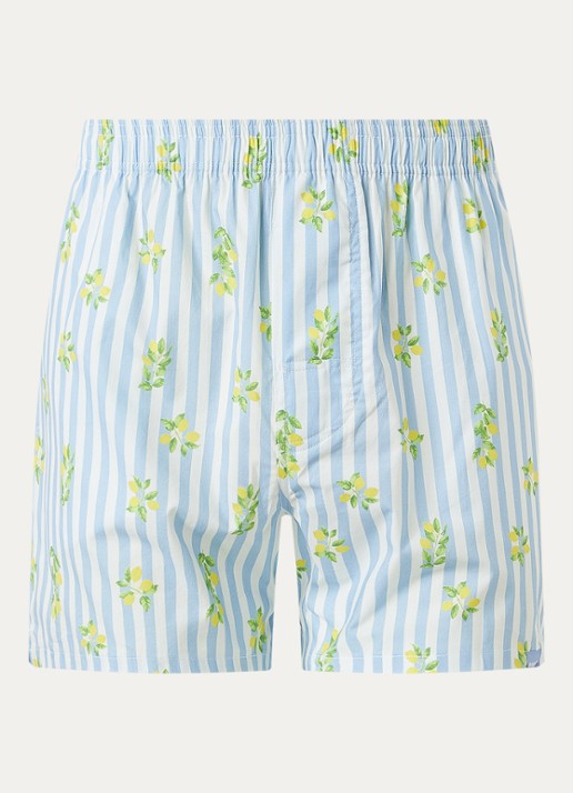 Pockies Goodlife boxershort met steekzakken en streepprint - voorkant 2 lichtblauw