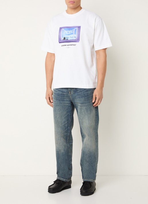 Pockies L.A. Window T-shirt met print - voorkant 3 wit