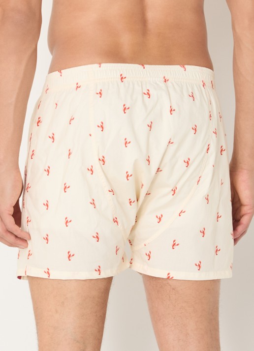 Pockies Lobster boxershort met steekzakken - achterkant rood