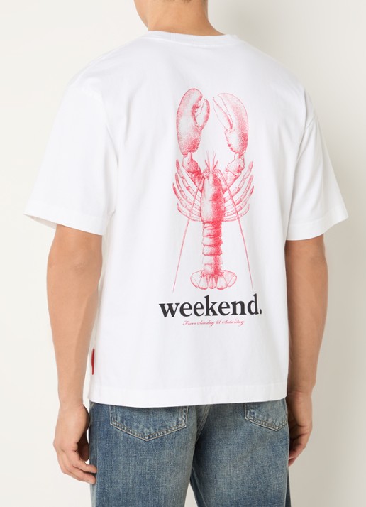 Pockies Lobster T-shirt met logo- en backprint