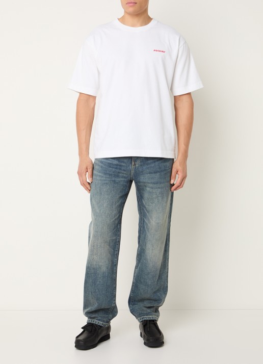 Pockies Lobster T-shirt met logo- en backprint - voorkant 3 wit