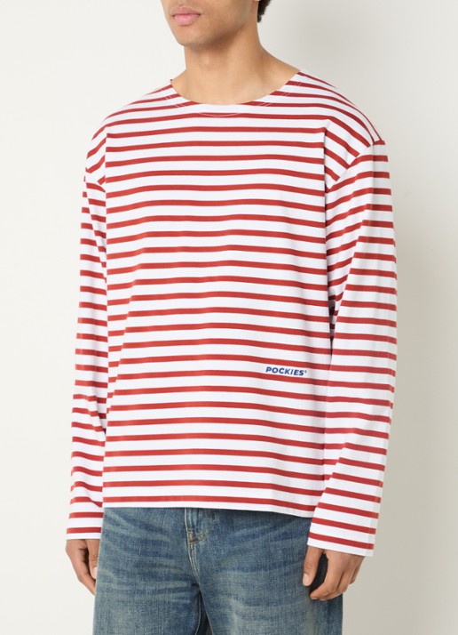 Pockies Longsleeve T-shirt met logo en streepprint
