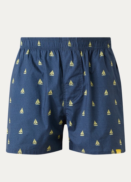 Pockies Sailing boxershort met print - voorkant 2 indigo