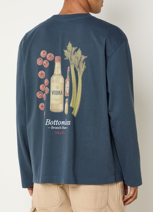 Pockies Sweater met logo- en backprint - detail 3 donkerblauw