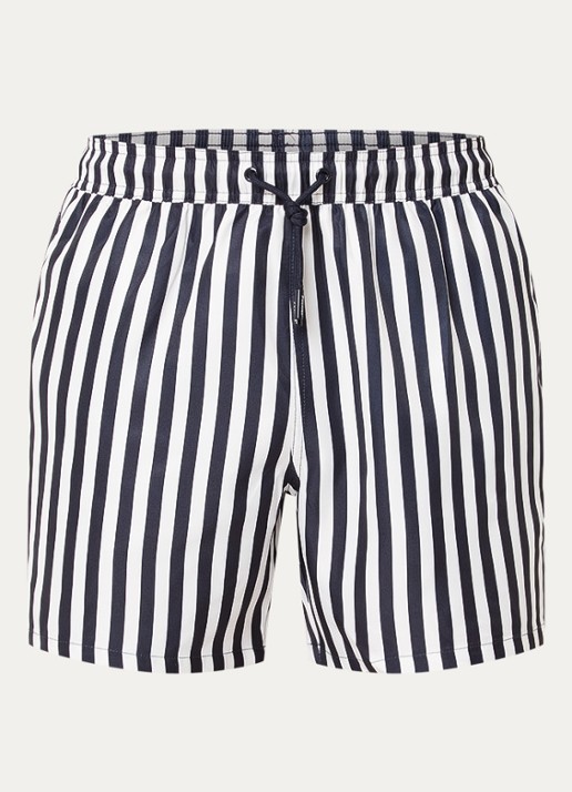 Pockies Zwemshorts met streepprint - voorkant 3 donkerblauw
