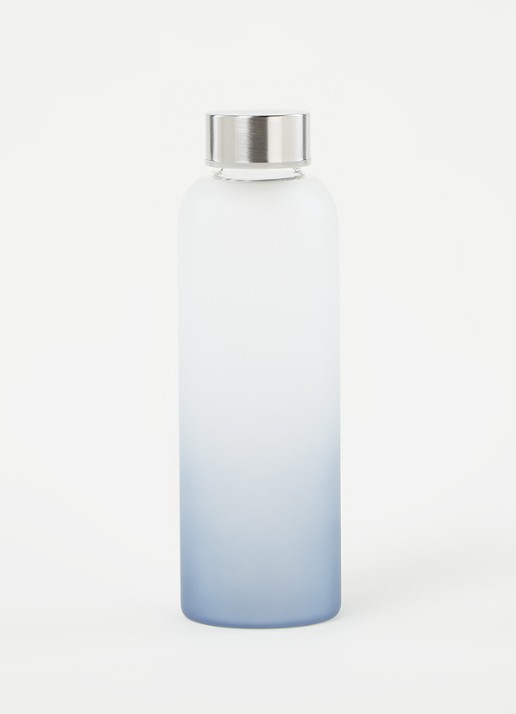 Point-Virgule Frosted drinkfles van glas 50 cl  - voorkant 2 transparant
