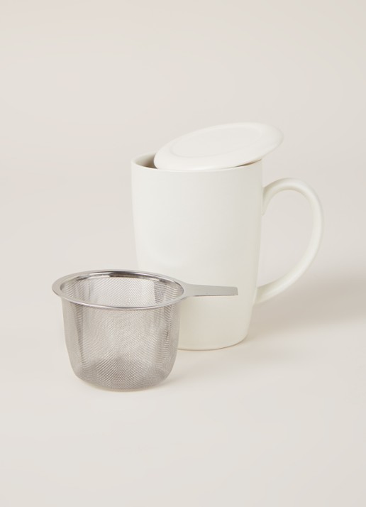 Point-Virgule Mok met theezeef 40 cl 3-delig - detail 2 wit