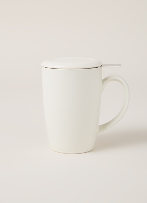Point-Virgule Mok met theezeef 40 cl 3-delig - voorkant 4 wit