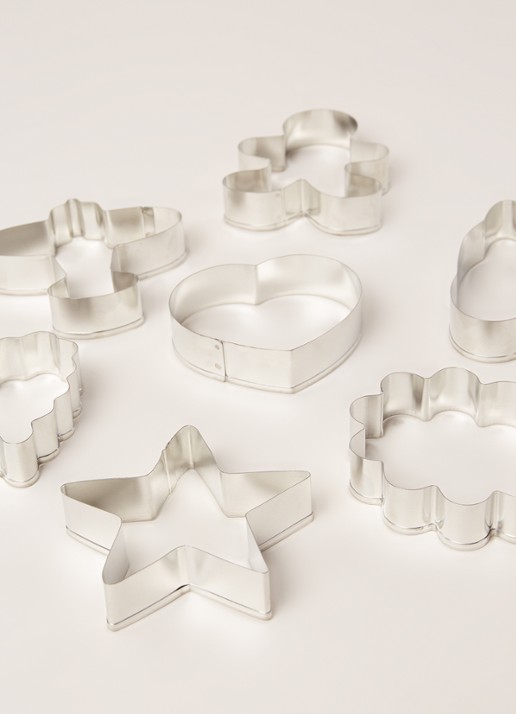 Point-Virgule Uitsteekvorm set van 8 - detail zilver