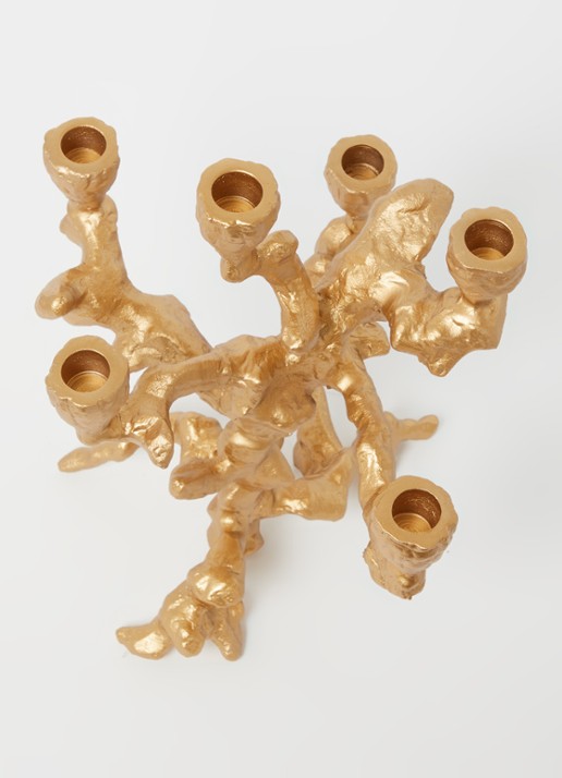POLSPOTTEN Apple Tree kandelaar S 32,5 cm - detail 3 goud