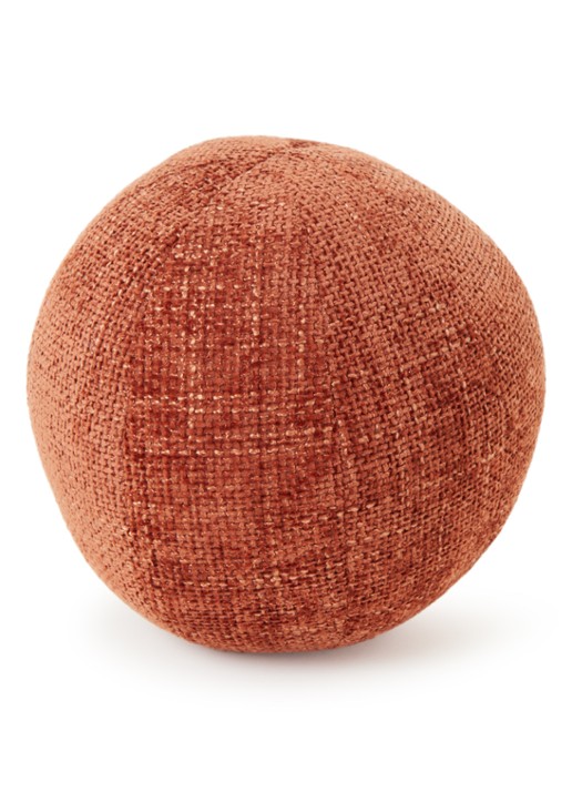 POLSPOTTEN Ball sierkussen S Ø30 cm - voorkant oranjebruin
