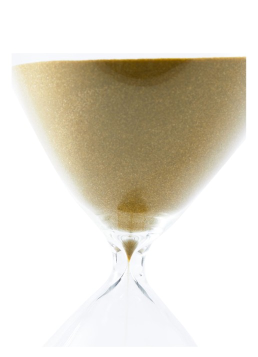 POLSPOTTEN Ball XS zandloper 8,5 cm - voorkant 2 goud