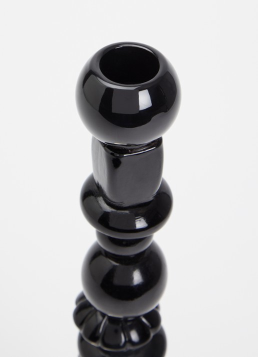 POLSPOTTEN Beads kandelaar small 34 cm - detail zwart