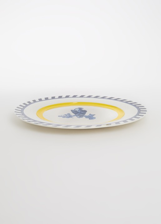 POLSPOTTEN Bird dinerbord 27 cm set van 2 - voorkant 4 geel