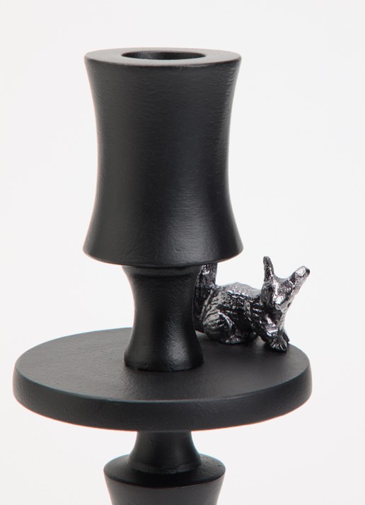 POLSPOTTEN Climbing Pole M kandelaar 29 cm - voorkant 2 zwart