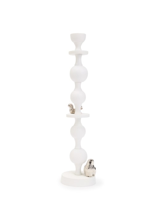 POLSPOTTEN Climbing Pole XL kandelaar 42 cm - voorkant wit