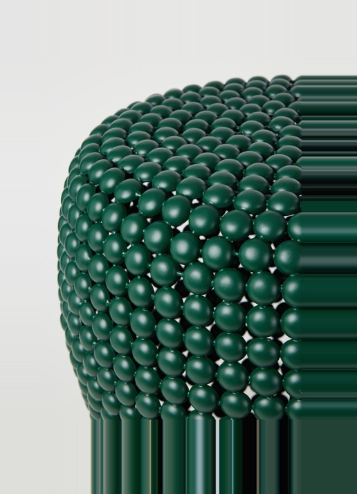POLSPOTTEN Dot kruk mat 40 cm - detail 3 groen