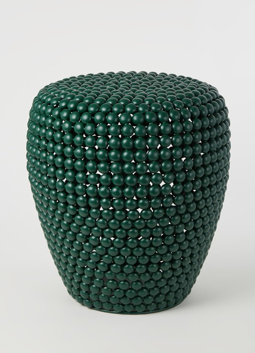 POLSPOTTEN Dot kruk mat 40 cm - voorkant 2 groen