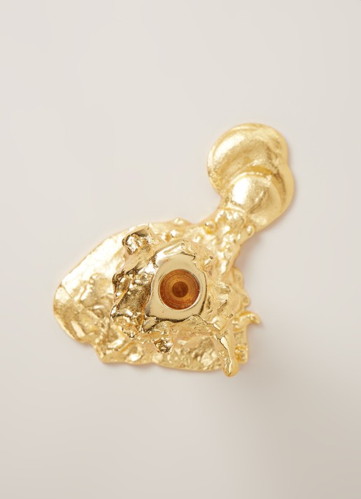 POLSPOTTEN Drip kandelaar 24 cm - detail 3 goud