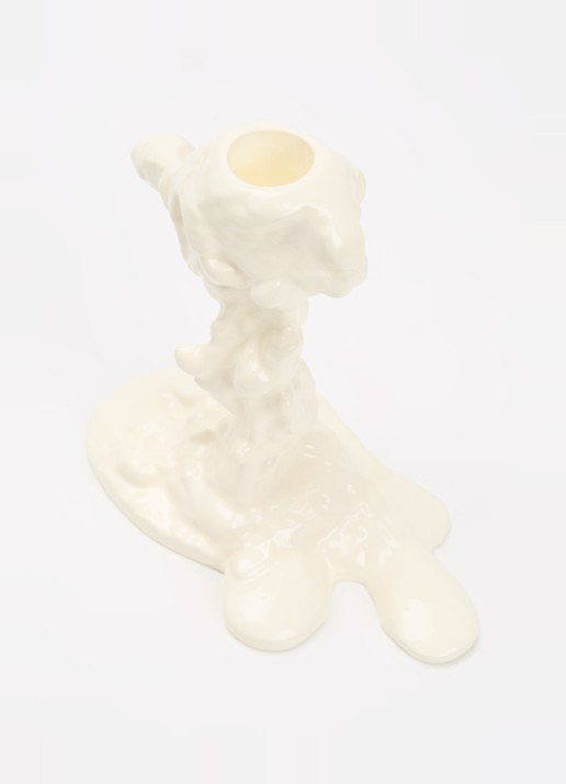 POLSPOTTEN Drip S kandelaar 14 cm - detail gebroken wit