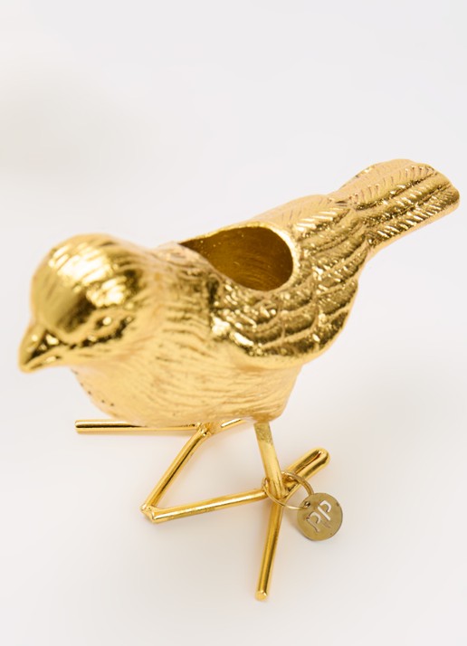 POLSPOTTEN Flock of birds kandelaar 5 cm set van 2 - detail goud