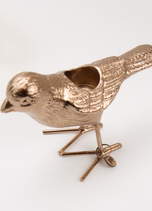 POLSPOTTEN Flock of Birds kandelaar 5 cm set van 2 - detail roségoud