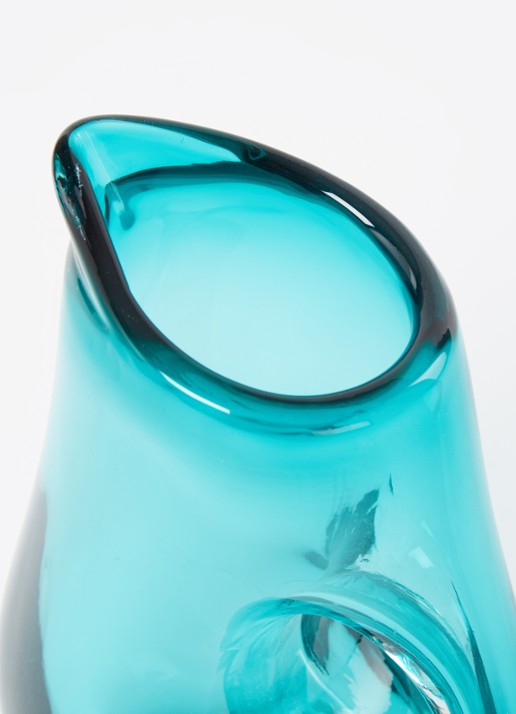 POLSPOTTEN Karaf 0,85 liter  - voorkant 2 aquablauw