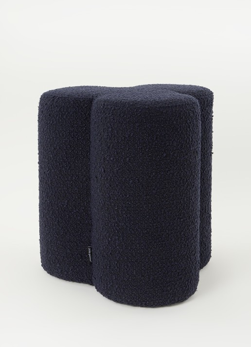 POLSPOTTEN Klaver kruk 45 cm - voorkant 2 donkerblauw
