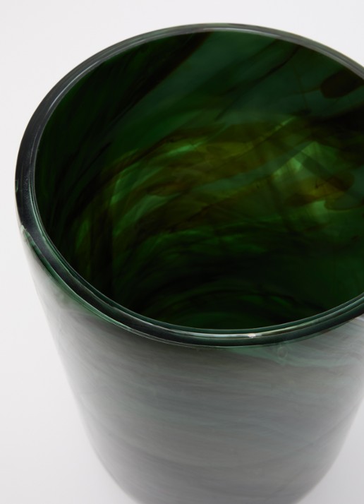 POLSPOTTEN Marbled M vaas 30 cm  - voorkant 2 groen