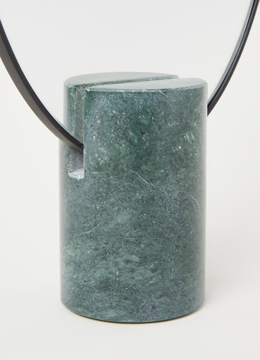 POLSPOTTEN Oval marble green tafelspiegel 29 x 20 cm - detail groen