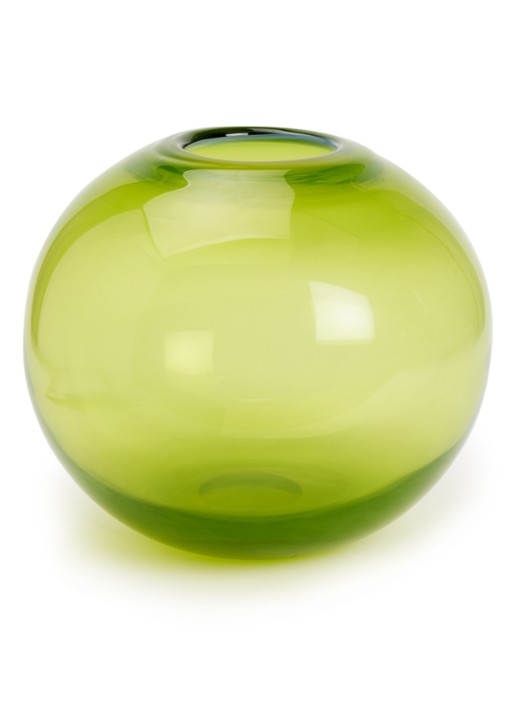 POLSPOTTEN Poison ball vaas 34 cm  - voorkant felgroen