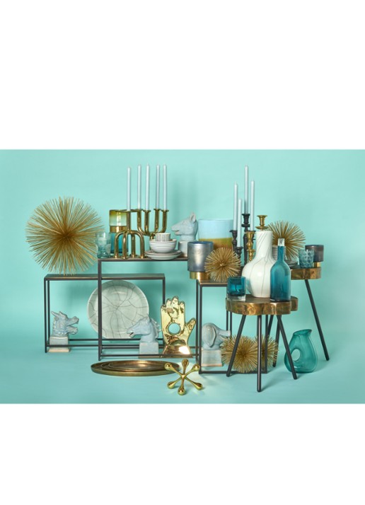POLSPOTTEN Prickle Large decoratie van messing - voorkant 2 goud