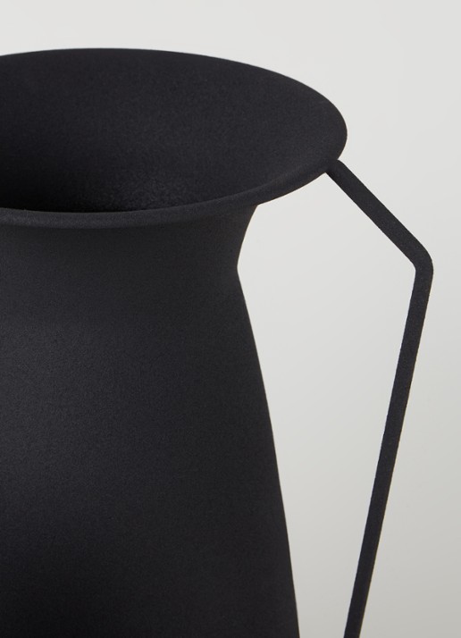 POLSPOTTEN Roman Black vaas set van 4 - detail 3 zwart