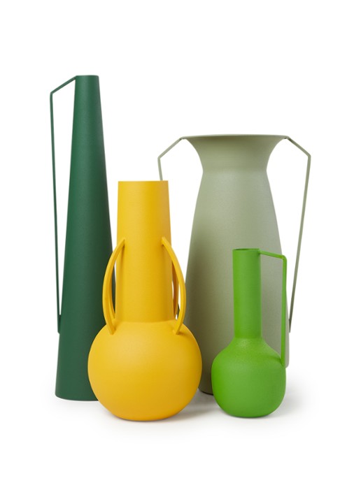 POLSPOTTEN Roman Green vaas set van 4