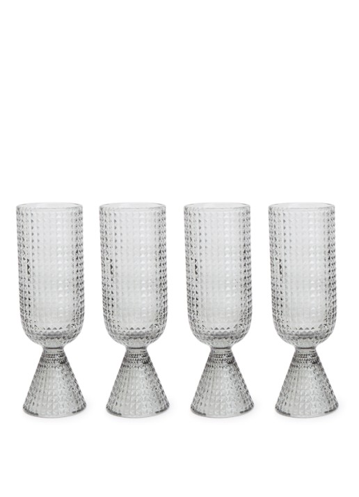POLSPOTTEN Rooftop champagneglas 22 cl set van 4