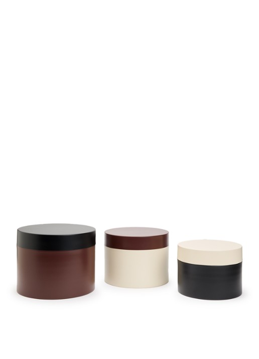 POLSPOTTEN Round metal opbergdoos set van 3