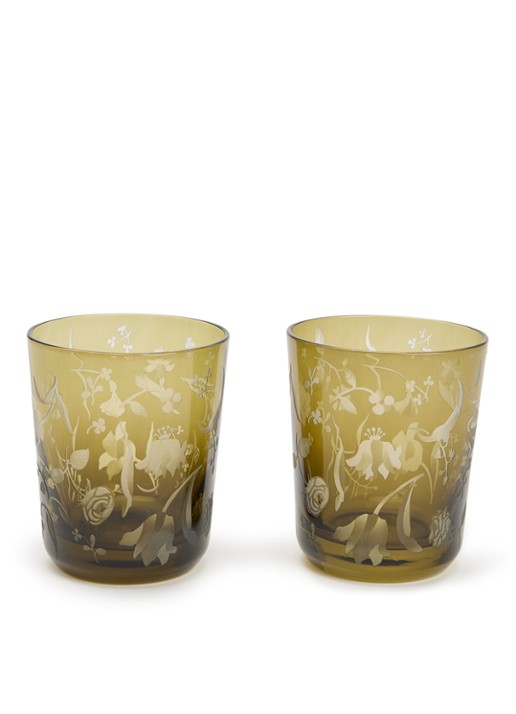 POLSPOTTEN Scattered Flowers glas 54 cl set van 2