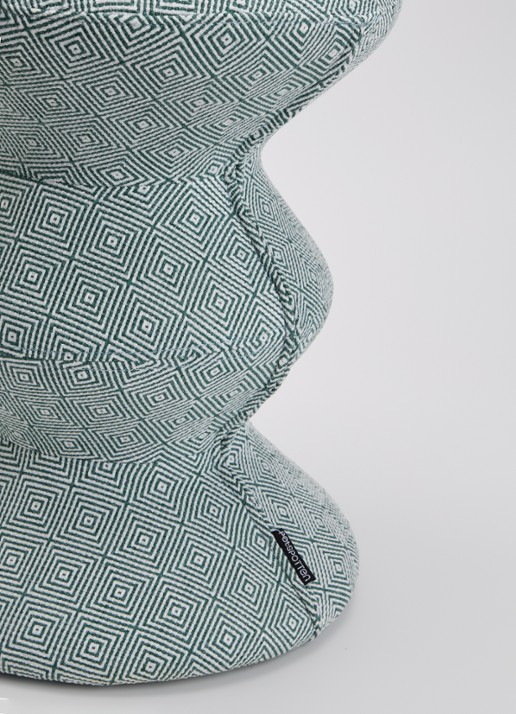 POLSPOTTEN Squared Zig Zag kruk 47 cm - voorkant 2 lichtgroen